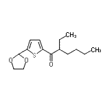 结构式 CAS# 898772-98-0, 1-[5-(1,3-二氧戊环-2-基)-2-噻吩基]-2-乙基-1-己酮