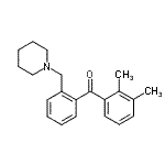 结构式 CAS# 898773-21-2, (2,3-二甲基苯基)[2-(1-哌啶基甲基)苯基]甲酮