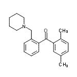 structure of CAS# 898773-27-8, (2,5-Dimethylphenyl)[2-(1-piperidinylmethyl)phenyl]methanone;2,5-Dimethyl-2'-piperidinomethyl benzophenone