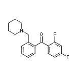 结构式 CAS# 898773-75-6, (2,4-二氟苯基)[2-(1-哌啶基甲基)苯基]甲酮