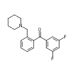 structure of CAS# 898773-79-0, (3,5-Difluorophenyl)[2-(1-piperidinylmethyl)phenyl]methanone;3',5'-difluoro-2-piperidinomethyl benzophenone