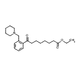 结构式 CAS# 898773-99-4, 乙基8-氧代-8-[2-(1-哌啶基甲基)苯基]辛酸酯