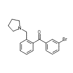 结构式 CAS# 898774-44-2, (3-溴苯基)[2-(1-吡咯烷基甲基)苯基]甲酮