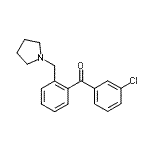 structure of CAS# 898774-50-0, (3-Chlorophenyl)[2-(1-pyrrolidinylmethyl)phenyl]methanone;3'-chloro-2-pyrrolidinomethyl benzophenone