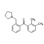 structure of CAS# 898774-57-7, (2,3-Dimethylphenyl)[2-(1-pyrrolidinylmethyl)phenyl]methanone;2,3-dimethyl-2'-pyrrolidinomethyl benzophenone