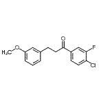 structure of CAS# 898774-88-4, 1-(4-Chloro-3-fluorophenyl)-3-(3-methoxyphenyl)-1-propanone;4'-chloro-3'-fluoro-3-(3-methoxyphenyl)propiophenone