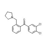 结构式 CAS# 898774-99-7, (3,4-二氯苯基)[2-(1-吡咯烷基甲基)苯基]甲酮