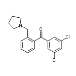 结构式 CAS# 898775-01-4, (3,5-二氯苯基)[2-(1-吡咯烷基甲基)苯基]甲酮