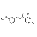 structure of CAS# 898775-04-7, 1-(2-Chloro-4-fluorophenyl)-3-(3-methoxyphenyl)-1-propanone;2'-chloro-4'-fluoro-3-(3-methoxyphenyl)propiophenone