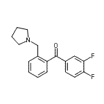 结构式 CAS# 898775-06-9, (3,4-二氟苯基)[2-(1-吡咯烷基甲基)苯基]甲酮