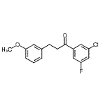 结构式 CAS# 898775-07-0, 1-(3-氯-5-氟苯基)-3-(3-甲氧基苯基)-1-丙酮