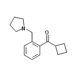 structure of CAS# 898775-18-3, Cyclobutyl[2-(1-pyrrolidinylmethyl)phenyl]methanone;cyclobutyl 2-(pyrrolidinomethyl)phenyl ketone
