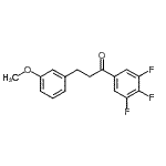 structure of CAS# 898775-37-6, 3-(3-Methoxyphenyl)-1-(3,4,5-trifluorophenyl)-1-propanone;3-(3-methoxyphenyl)-3',4',5'-trifluoropropiophenone