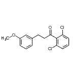 structure of CAS# 898775-40-1, 1-(2,6-Dichlorophenyl)-3-(3-methoxyphenyl)-1-propanone;2',6'-dichloro-3-(3-methoxyphenyl)propiophenone