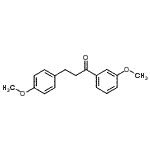 结构式 CAS# 898775-54-7, 1-(3-甲氧基苯基)-3-(4-甲氧基苯基)-1-丙酮