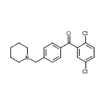 结构式 CAS# 898775-57-0, (2,5-二氯苯基)[4-(1-哌啶基甲基)苯基]甲酮