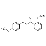 structure of CAS# 898775-68-3, 3-(4-Methoxyphenyl)-1-[2-(methylsulfanyl)phenyl]-1-propanone;3-(4-methoxyphenyl)-2'-thiomethylpropiophenone
