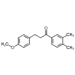 结构式 CAS# 898775-88-7, 1-(3,4-二甲基苯基)-3-(4-甲氧基苯基)-1-丙酮