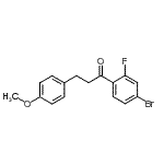结构式 CAS# 898776-10-8, 1-(4-溴-2-氟苯基)-3-(4-甲氧基苯基)-1-丙酮