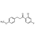 结构式 CAS# 898776-13-1, 1-(2-氯-4-氟苯基)-3-(4-甲氧基苯基)-1-丙酮