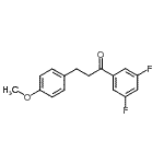 结构式 CAS# 898776-43-7, 1-(3,5-二氟苯基)-3-(4-甲氧基苯基)-1-丙酮