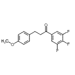 结构式 CAS# 898776-46-0, 3-(4-甲氧基苯基)-1-(3,4,5-三氟苯基)-1-丙酮