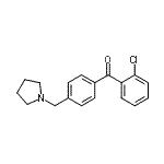 结构式 CAS# 898776-61-9, (2-氯苯基)[4-(1-吡咯烷基甲基)苯基]甲酮