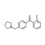 结构式 CAS# 898776-63-1, (2-氟苯基)[4-(1-吡咯烷基甲基)苯基]甲酮