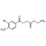 结构式 CAS# 898776-82-4, 乙基4-(3-溴-4-甲基苯基)-4-氧代丁酸酯