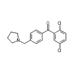 结构式 CAS# 898776-83-5, (2,5-二氯苯基)[4-(1-吡咯烷基甲基)苯基]甲酮