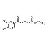 结构式 CAS# 898776-84-6, 乙基5-(3-溴-4-甲基苯基)-5-氧代戊酸酯