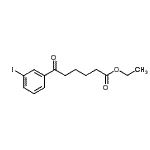 structure of CAS# 898777-30-5, Ethyl 6-(3-iodophenyl)-6-oxohexanoate;ethyl 6-(3-iodophenyl)-6-oxohexanoate