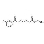 structure of CAS# 898777-33-8, Ethyl 7-(3-iodophenyl)-7-oxoheptanoate;ethyl 7-(3-iodophenyl)-7-oxoheptanoate