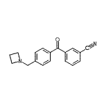 structure of CAS# 898777-46-3, 3-[4-(1-Azetidinylmethyl)benzoyl]benzonitrile;4'-azetidinomethyl-3-cyanobenzophenone