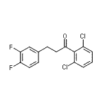 结构式 CAS# 898777-52-1, 1-(2,6-二氯苯基)-3-(3,4-二氟苯基)-1-丙酮