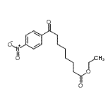 结构式 CAS# 898777-65-6, 乙基8-(4-硝基苯基)-8-氧代辛酸酯