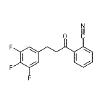 结构式 CAS# 898777-70-3, 2-[3-(3,4,5-三氟苯基)丙酰]苯甲腈