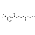 structure of CAS# 898777-77-0, Ethyl 6-oxo-6-[3-(trifluoromethyl)phenyl]hexanoate;Ethyl 6-oxo-6-(3-trifluoromethylphenyl)hexanoate