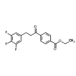 structure of CAS# 898777-80-5, Ethyl 4-[3-(3,4,5-trifluorophenyl)propanoyl]benzoate;4'-carboethoxy-3-(3,4,5-trifluorophenyl)propiophenone