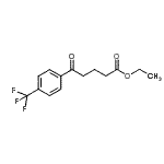 structure of CAS# 898777-81-6, Ethyl 5-oxo-5-[4-(trifluoromethyl)phenyl]pentanoate;Ethyl 5-oxo-5-(4-trifluoromethylphenyl)valerate