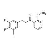 structure of CAS# 898777-82-7, 1-[2-(Methylsulfanyl)phenyl]-3-(3,4,5-trifluorophenyl)-1-propanone;2'-thiomethyl-3-(3,4,5-trifluorophenyl)propiophenone