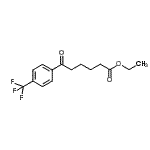 structure of CAS# 898777-83-8, Ethyl 6-oxo-6-[4-(trifluoromethyl)phenyl]hexanoate;Ethyl 6-oxo-6-(4-trifluoromethylphenyl)hexanoate