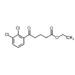 structure of CAS# 898777-87-2, Ethyl 5-(2,3-dichlorophenyl)-5-oxopentanoate;ethyl 5-(2,3-dichlorophenyl)-5-oxovalerate