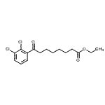 structure of CAS# 898777-93-0, Ethyl 8-(2,3-dichlorophenyl)-8-oxooctanoate;ethyl 8-(2,3-dichlorophenyl)-8-oxooctanoate