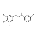 structure of CAS# 898777-94-1, 1-(3-Fluorophenyl)-3-(3,4,5-trifluorophenyl)-1-propanone;3'-fluoro-3-(3,4,5-trifluorophenyl)propiophenone
