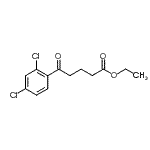 structure of CAS# 898777-97-4, Ethyl 5-(2,4-dichlorophenyl)-5-oxopentanoate;Ethyl 5-(2,4-dichlorophenyl)-5-oxovalerate