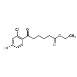 structure of CAS# 898777-99-6, Ethyl 6-(2,4-dichlorophenyl)-6-oxohexanoate;ethyl 6-(2,4-dichlorophenyl)-6-oxohexanoate