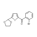结构式 CAS# 898778-01-3, (2-溴苯基)[5-(1,3-二氧戊环-2-基)-2-噻吩基]甲酮