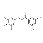 结构式 CAS# 898778-12-6, 1-(3,5-二甲基苯基)-3-(3,4,5-三氟苯基)-1-丙酮