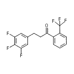 structure of CAS# 898778-30-8, 1-[2-(Trifluoromethyl)phenyl]-3-(3,4,5-trifluorophenyl)-1-propanone;2'-trifluoromethyl-3-(3,4,5-trifluorophenyl)propiophenone